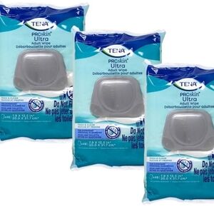 TENA ProSkin Ultra Adult Wipes Disposables WashClothes 48ct X3